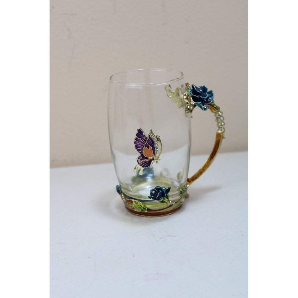 ARC of France Butterfly Glass Mug Cup Coffee Tea 92520